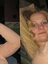 Slim mature bitch is fingering her dripping hole