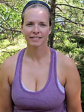 Pretty-looking girl is touching herself