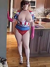 Huge Titted Step Mommy getting ready to Jerk-off Step Son