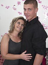 Horny mature lady doing her toy boy