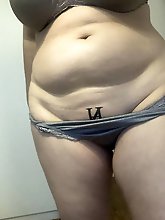 Blondie housewife is covered with cum